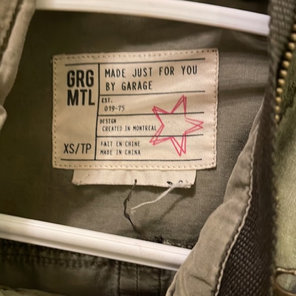 Garage military inspired fall/spring coat. - Picture 2 of 2